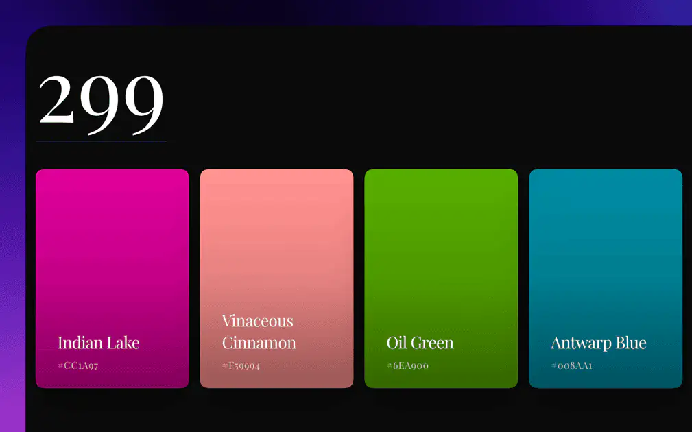 Color Combination Dictionary